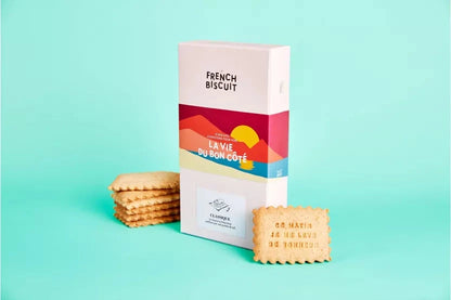 Boîtes 12 biscuits humoristiques French Biscuit Boutique French Biscuit La Vie du bon côté 