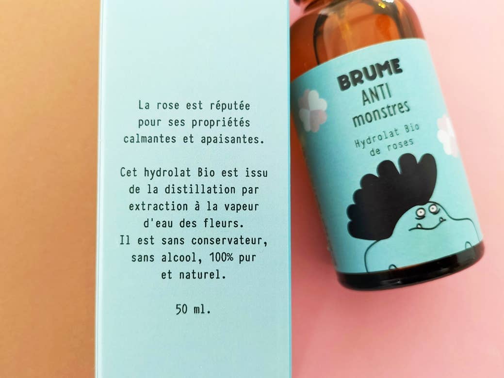 Brume magique anti-monstres à l'eau florale de roses bio Boutique Pamela Loops 