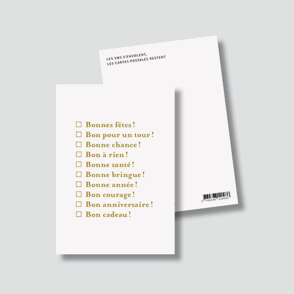 Carte à choix multiple – "Ça sent la fin de l’année" Boutique Bulma Shop 
