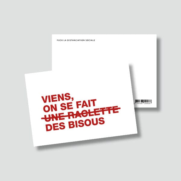 Carte postale "Cheese & Love – Viens on s’aime" Boutique Bulma Shop 