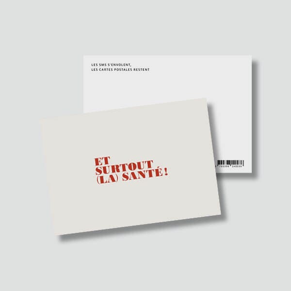 Carte postale – "Et surtout (la) santé !" Boutique Bulma Studio 