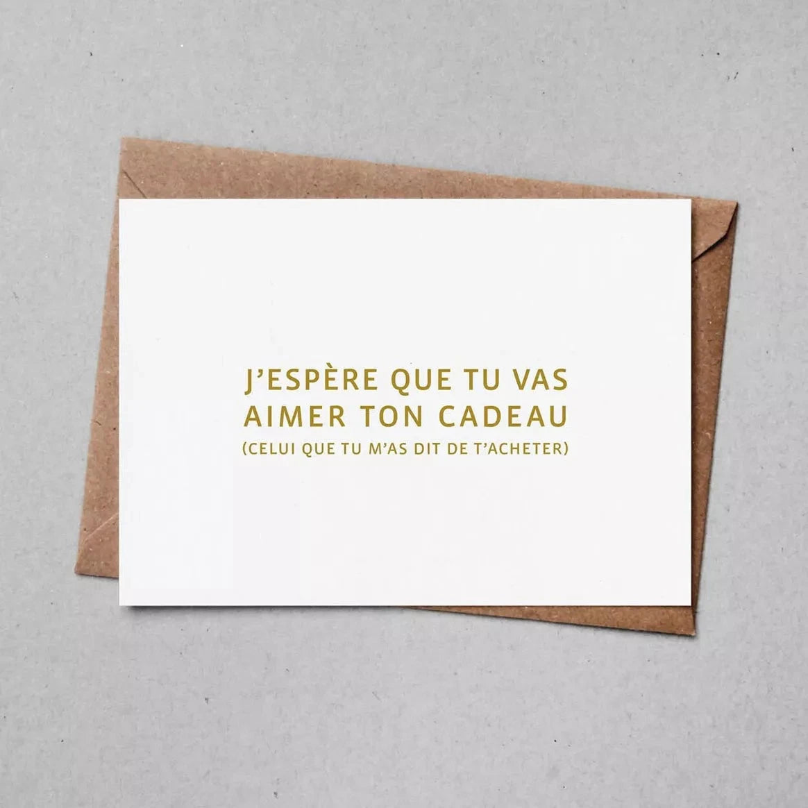 Carte postale – "Tu aimes mon cadeau ?" Boutique Bulma Shop 