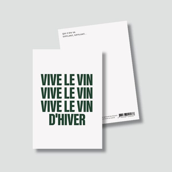 Carte postale – "Vive le vin d’hiver" Boutique Bulma Studio 