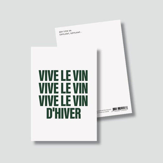 Carte postale – "Vive le vin d’hiver" Boutique Bulma Studio 