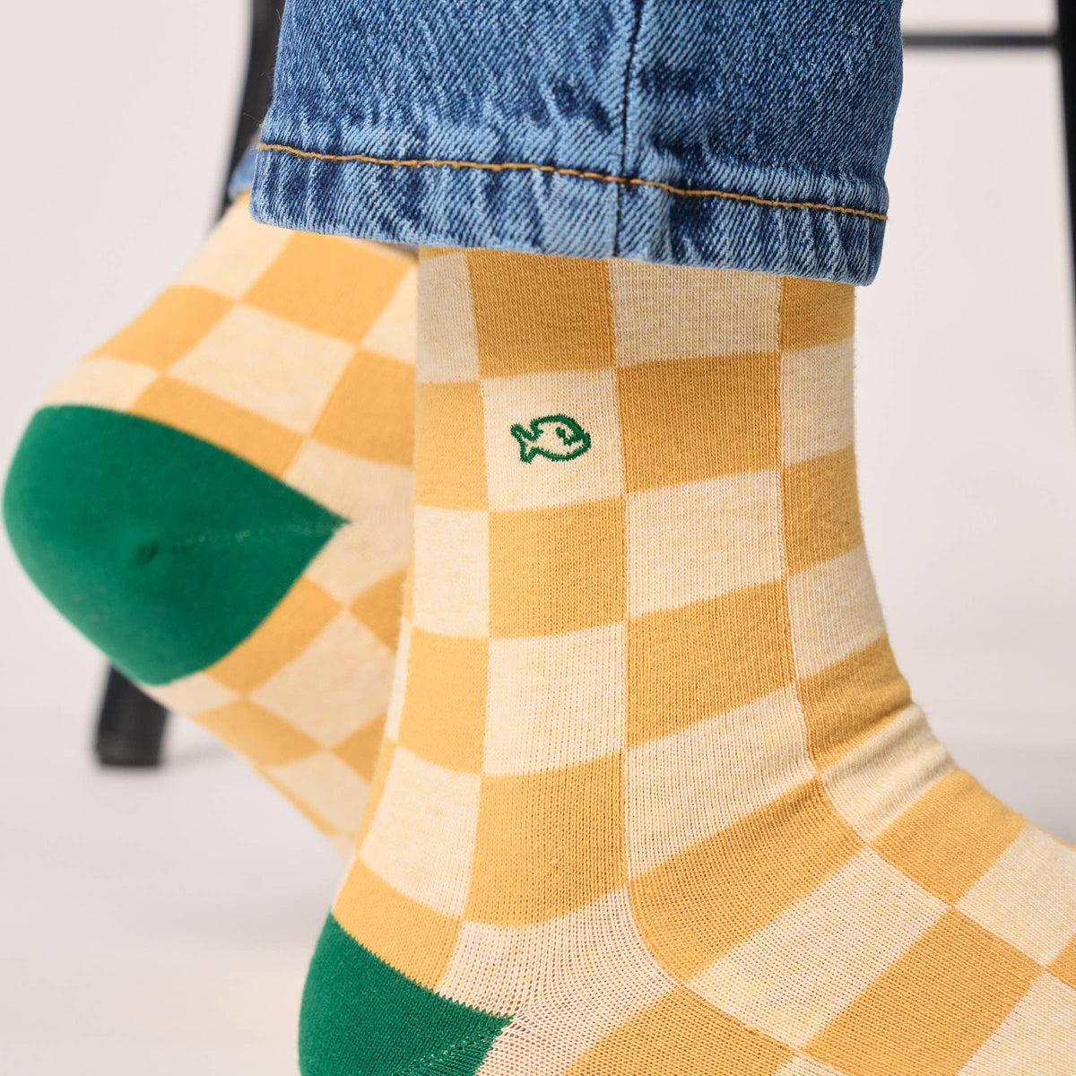 Chaussettes en coton peigné à carreaux - Melbourne Boutique Billybelt 