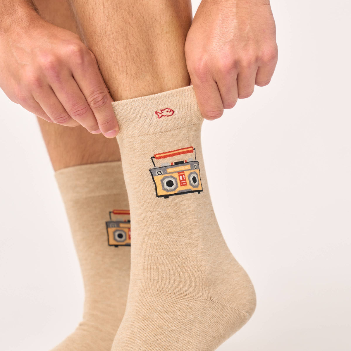 Chaussettes en coton peigné à motifs - Boombox Boutique Billybelt 