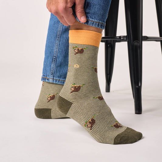 Chaussettes en coton peigné animaux - Paresseux Boutique Billybelt 