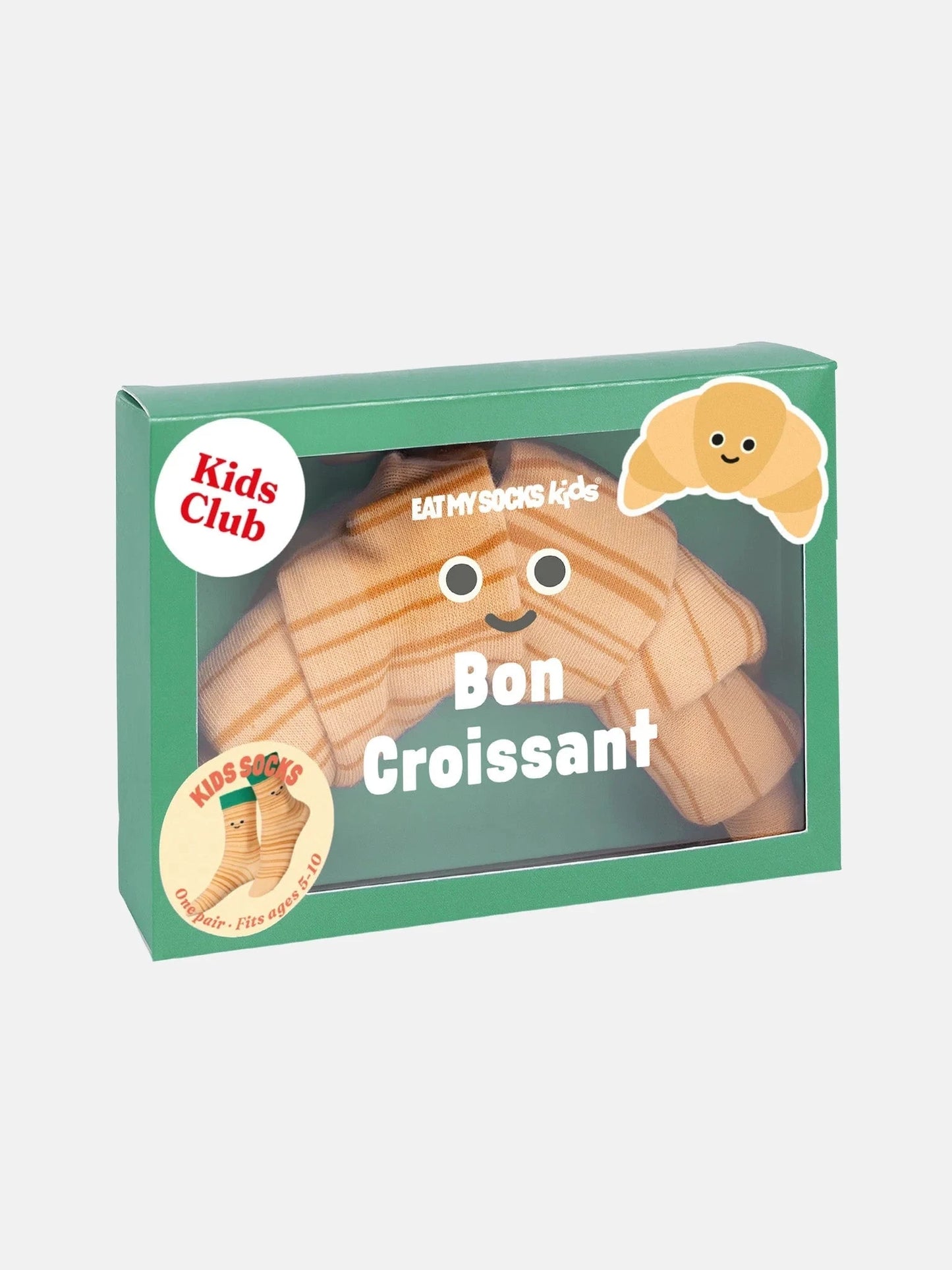 Chaussettes fantaisie enfants Boutique Eat My Socks Bon croissant 
