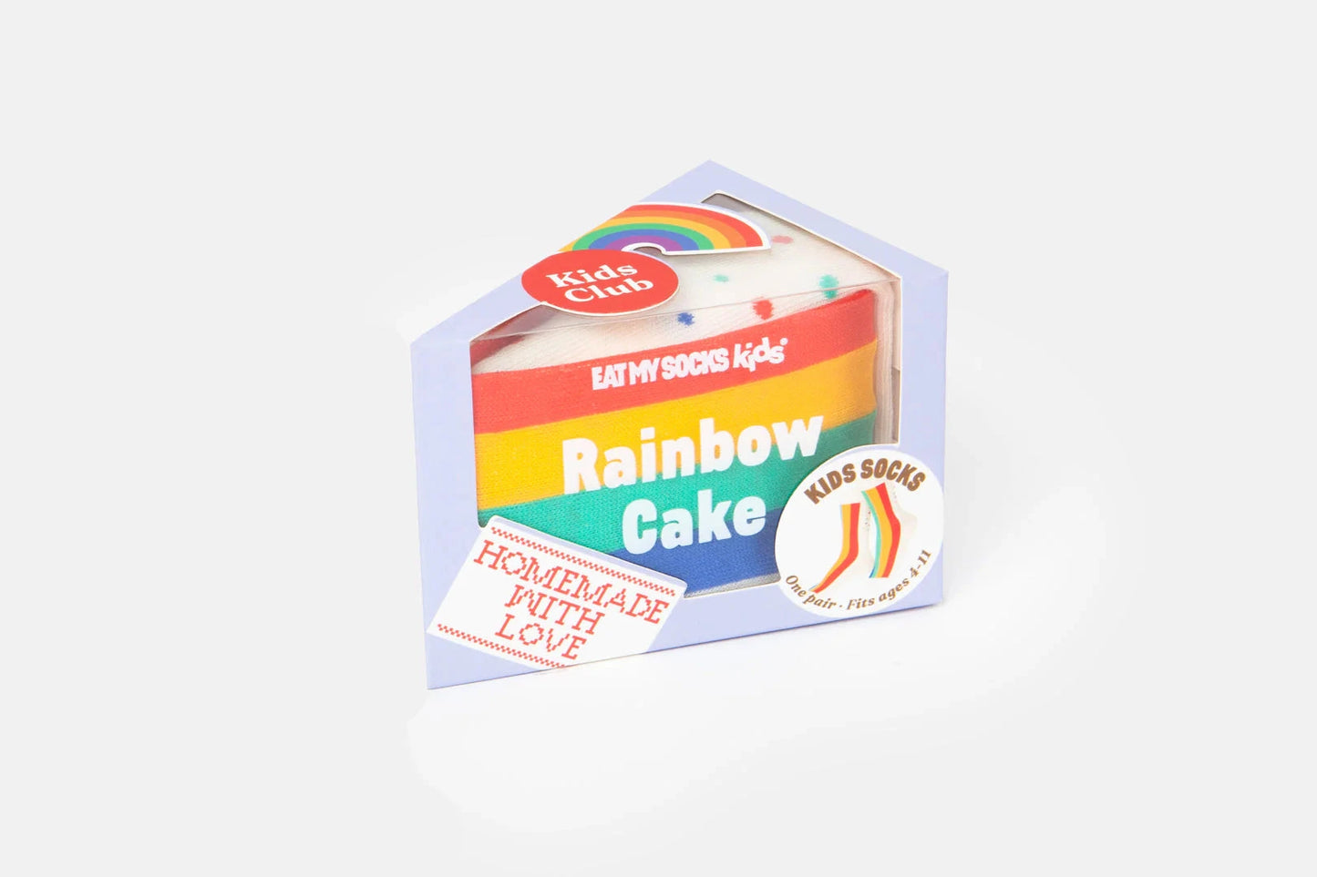 Chaussettes fantaisie enfants Boutique Eat My Socks Rainbow cake 