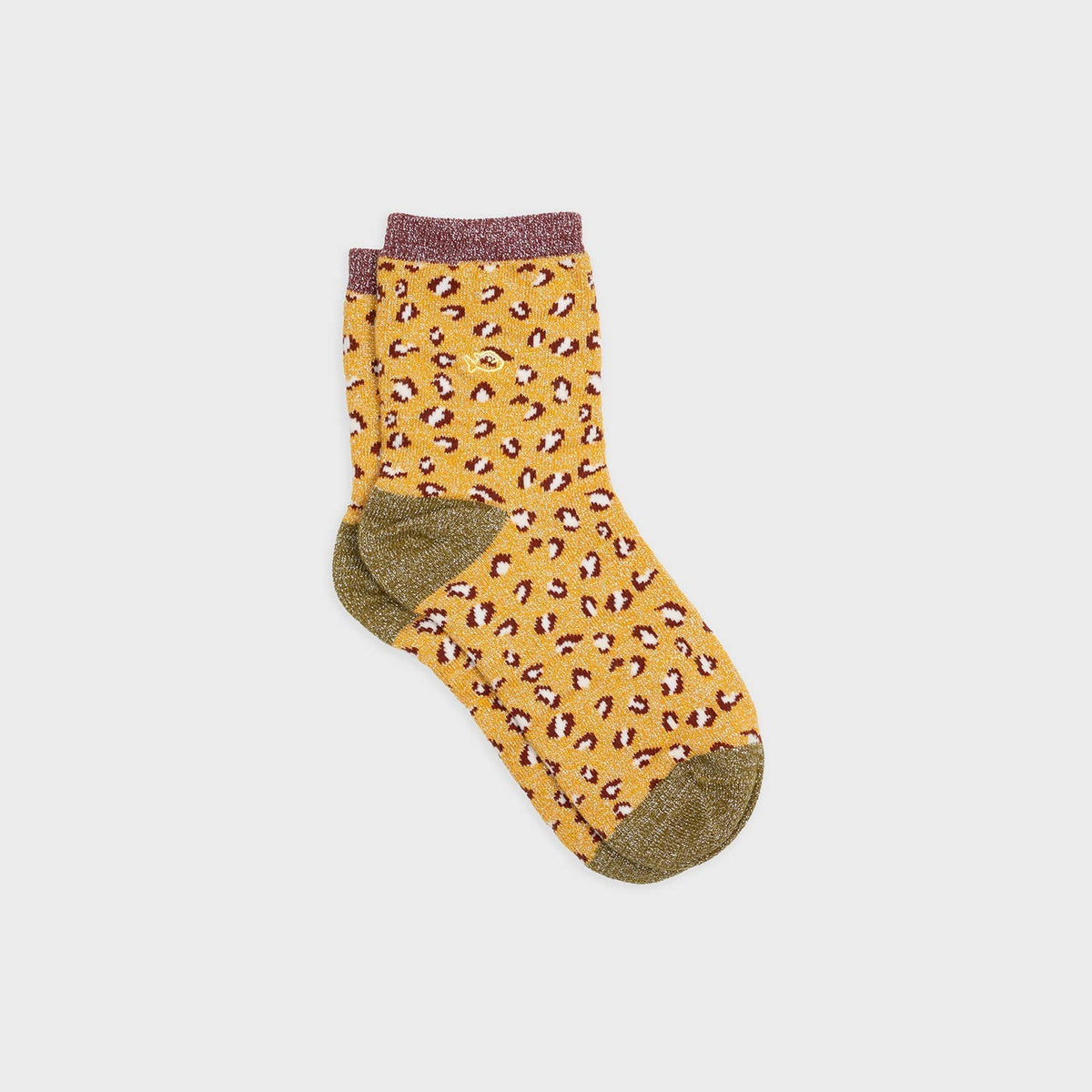 Chaussettes Léopard Pailletées - Jaune Boutique Billybelt 