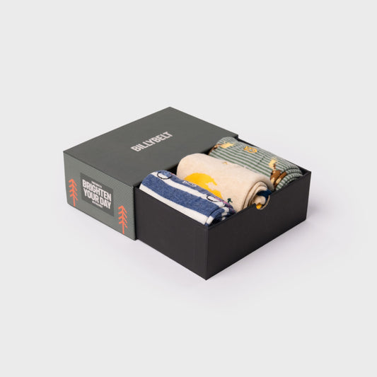 Coffret chaussettes homme - Brighten your day vert Boutique Billybelt 