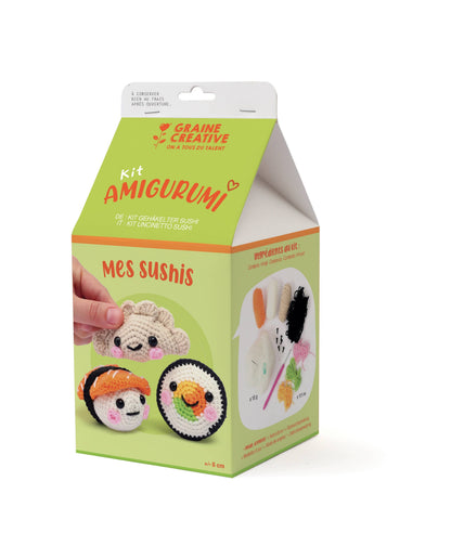 COFFRET DIY CROCHET MES SUSHIS Boutique Graine Créative 