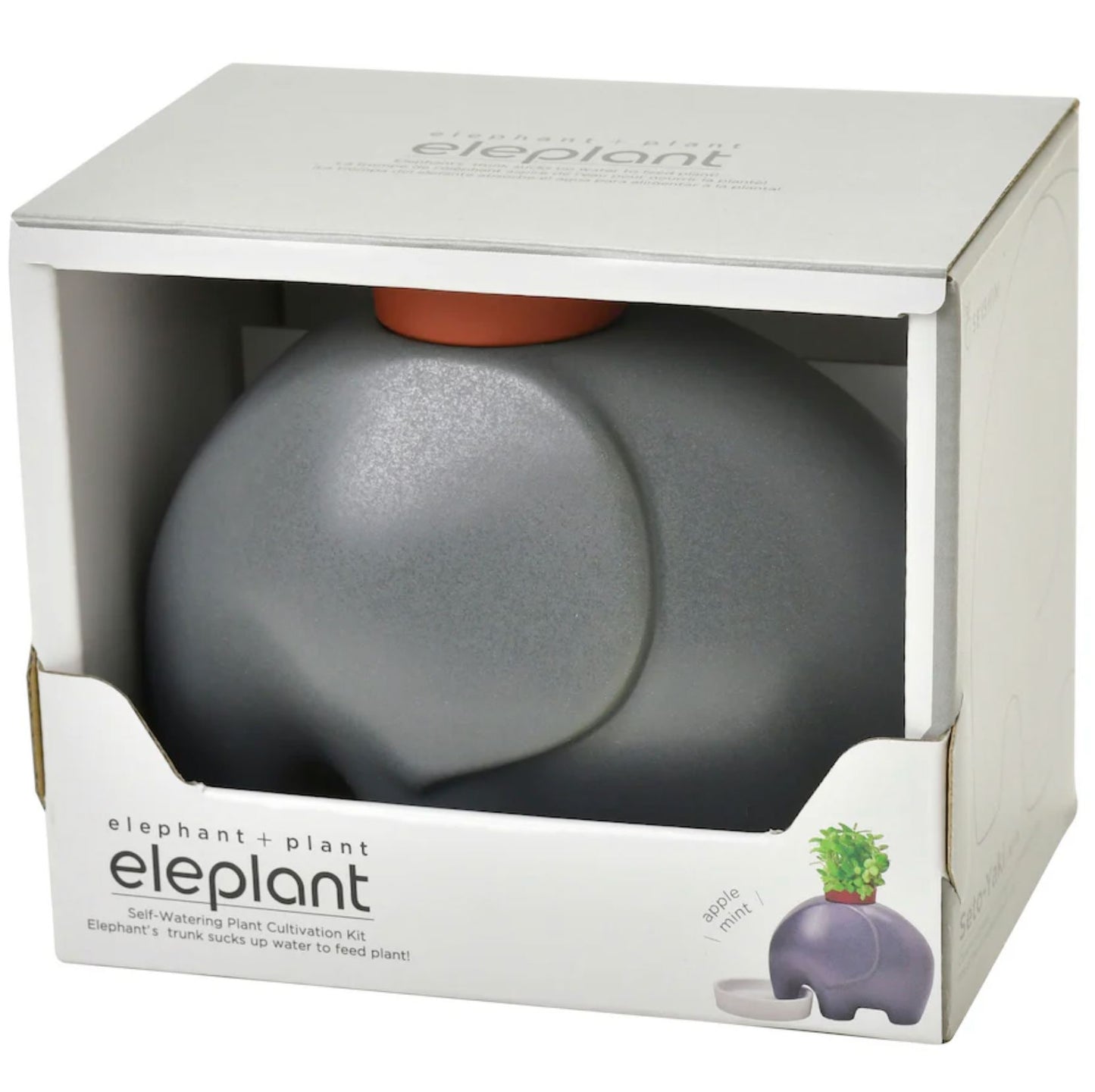 Eleplant – Cache-pot auto-arrosant en céramique (avec graines) Boutique Noted Gris 