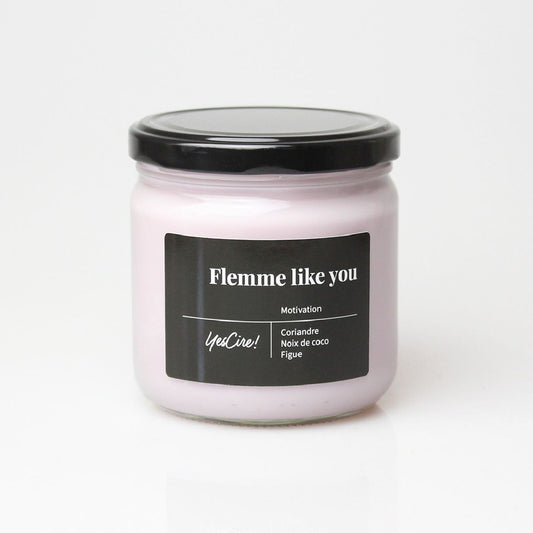 "Flemme like you" Bougie Aromathérapie Yes Cire ! Boutique Yes Cire 