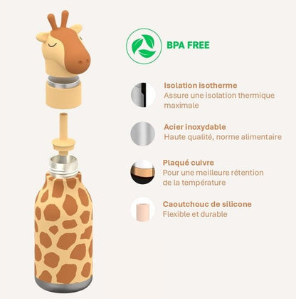 Gourde isotherme Panda "Bestie bottle" Boutique Asobu 