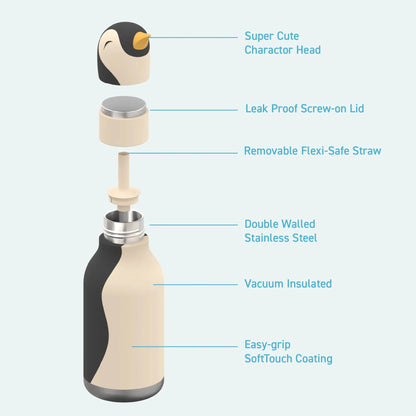 Gourde isotherme Pingouin "Bestie bottle" Boutique Asobu 