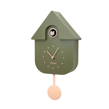 Horloge murale Coucou design Boutique Fisura KAKI 