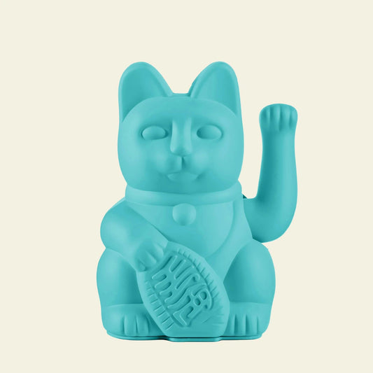 Lucky Cat Maneki Neko Turquoise - Amitié Boutique Donkey 