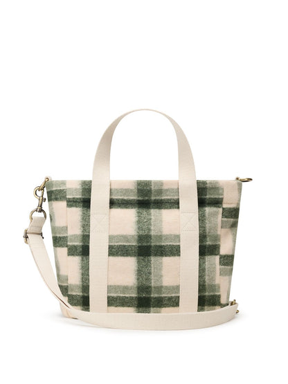 Mini cabas Louise tartan vert Boutique Hindbag 