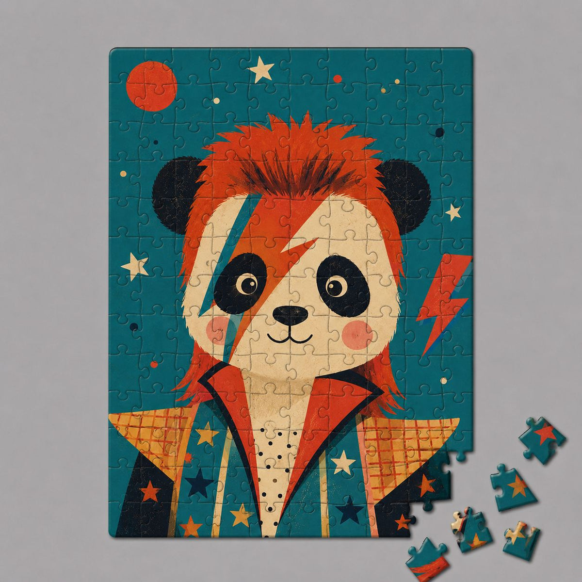 Mini puzzle Panda rock star Bowie Boutique Bywood 