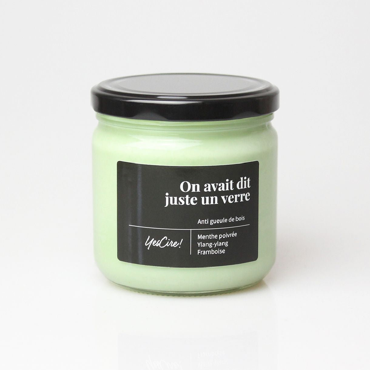 "On avait dit juste un verre" Bougie Aromathérapie Yes Cire ! Boutique Yes Cire 