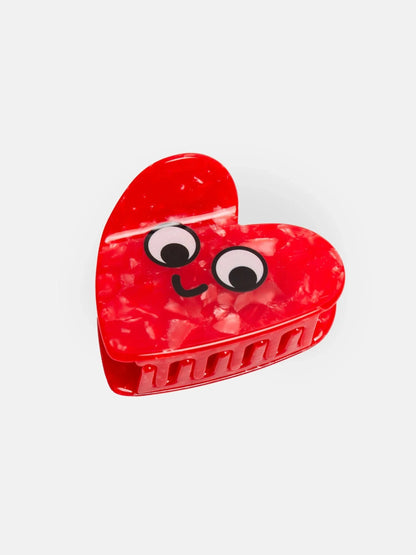 Pince à cheveux fantaisie Eat My Sock Boutique Eat My Socks Coeur rouge 