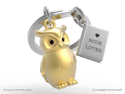 Porte-clés Chouette book lover - Metalmorphose Boutique Metalmorphose 
