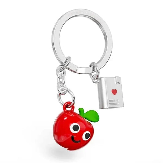 Porte-clés Pomme et Livre - Metalmorphose Boutique Metalmorphose 
