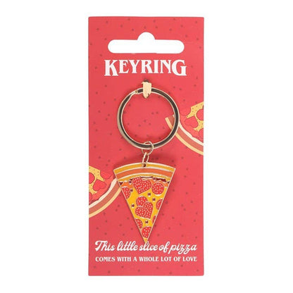 Porte-clés tranche de pizza en émail Boutique Something Different Wholesale 