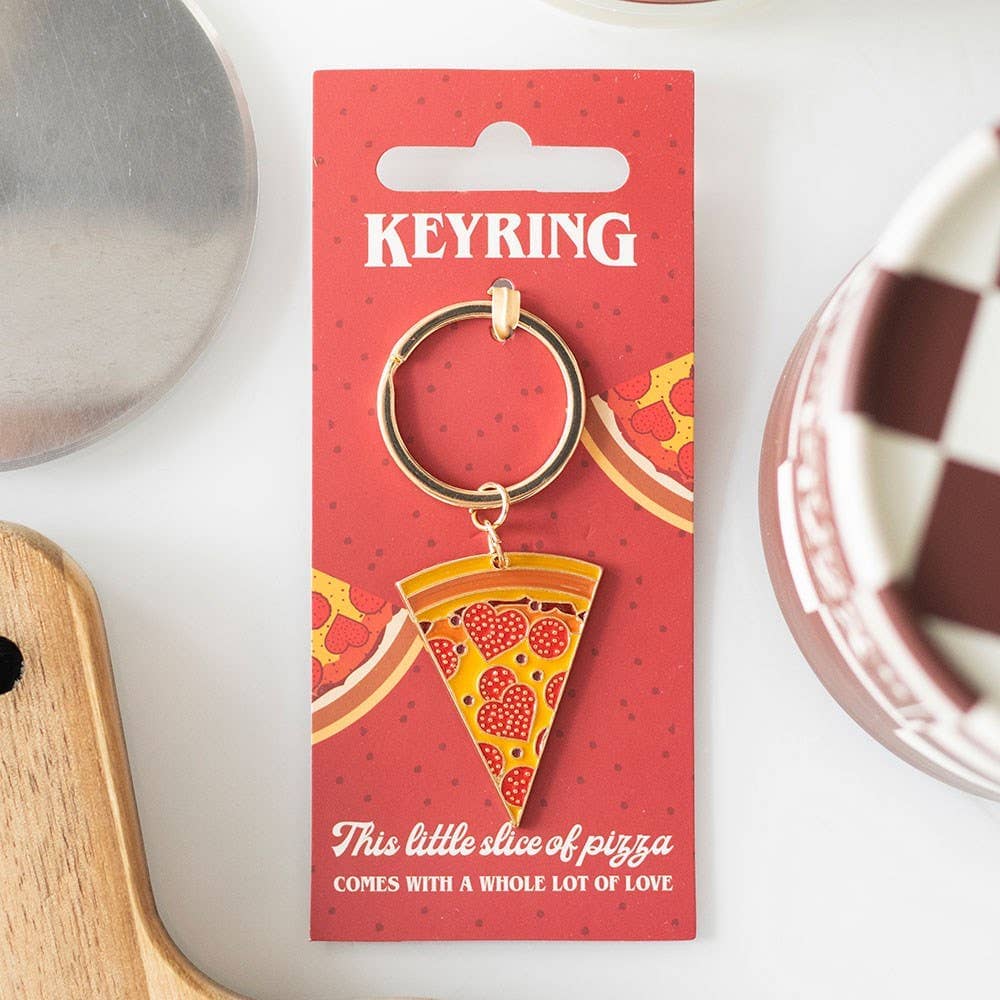 Porte-clés tranche de pizza en émail Boutique Something Different Wholesale 