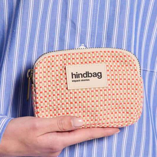 Porte-monnaie Hindbag Boutique Hindbag Tressage corail 