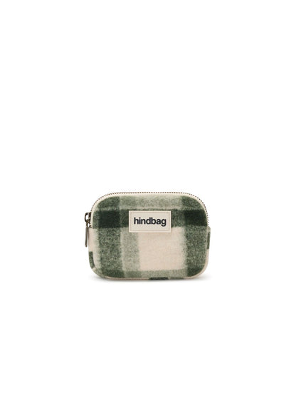 Porte monnaie Lili tartan vert Boutique Hindbag 