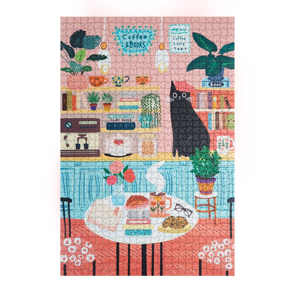 Puzzle 1000 pièces – Illustration poétique d’animaux Boutique Balvi Cat Cafe 