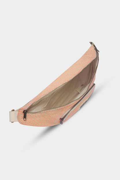 Sac banane XL Sofia corail - Hindbag Tressage corail Boutique Hindbag 
