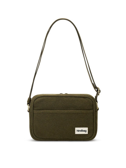 Sac bandoulière Nino effet lainé khaki Boutique Hindbag 