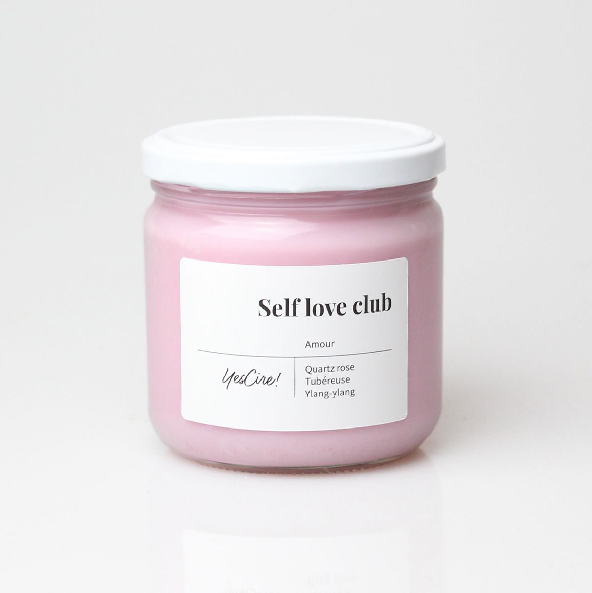 "Self Love Club" Bougie Lithothérapie Yes Cire ! Boutique Yes Cire 