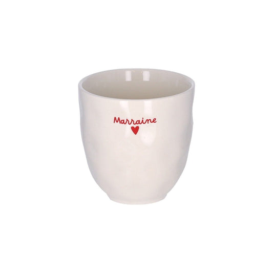 Tasse à café en céramique "Marraine" - Atelier Jasmin Boutique Le Petit Souk 